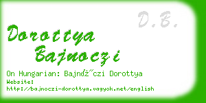 dorottya bajnoczi business card